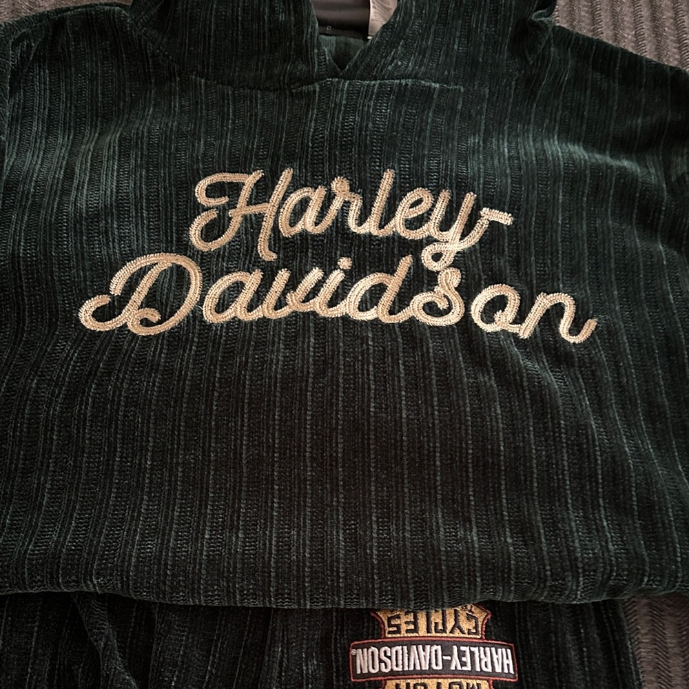 Harley-Davidson Dark Green Corduroy Top & Corduroy bottom , women set